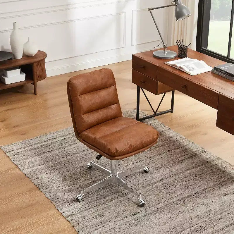 Chaise de bureau Art Leon pivotante et réglable en similicuir