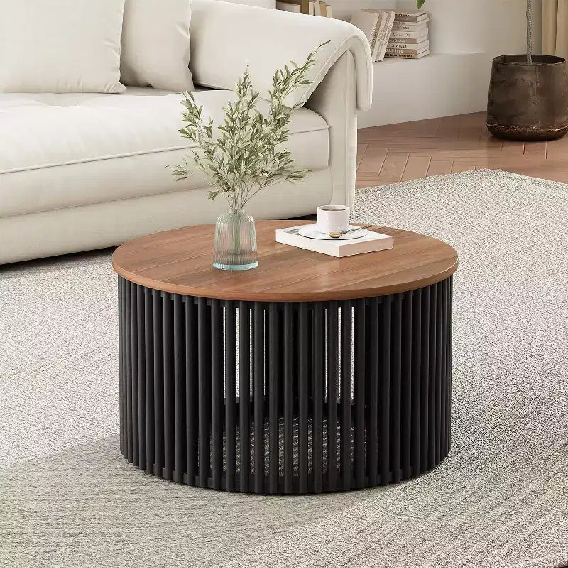 Table basse ronde en bois Vatros