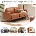 EROMMY Canapé 2 places en PU 65, canapé rembourré avec assise profonde confortable, canapé deux places confortable et élégant, canapé élégant pour appartements, studios