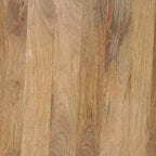 Table basse ronde Royal Hampton de 76 cm en bois de manguier fabriquée à la main avec piètement traîneau robuste à 3 pieds