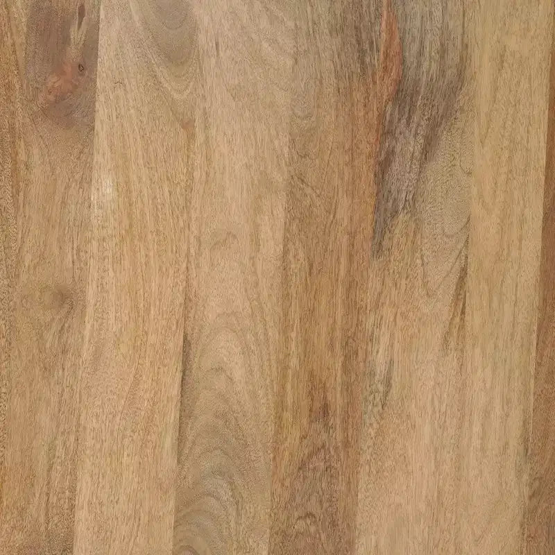 Table basse ronde Royal Hampton de 76 cm en bois de manguier fabriquée à la main avec piètement traîneau robuste à 3 pieds