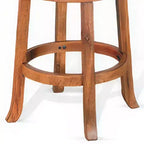 Tabourets de comptoir pivotants Royal Hampton, lot de 2 | Siège en similicuir | Bois d'acajou