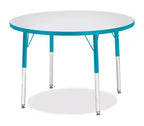 Jonti-Craft Berries Adult Height Color Edge Round Table (36 x 36) in Blue