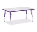Jonti-Craft Berries Elementary Height Color Edge Rectangle Table (30 x 48) in Purple