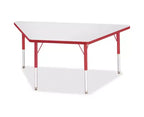 Table trapèze à bords prismatiques Jonti-Craft Berries, hauteur élémentaire, 76 x 152 cm, rouge