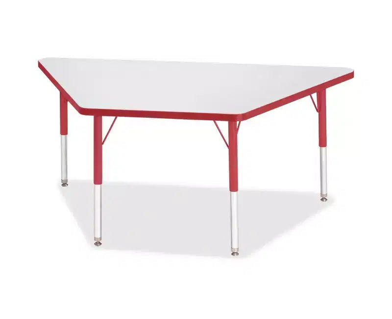 Table trapèze à bords prismatiques Jonti-Craft Berries, hauteur élémentaire, 76 x 152 cm, rouge