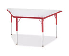 Table trapézoïdale Jonti-Craft Berries pour adulte, stratifié gris (24 x 48), en rouge