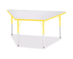 Table trapézoïdale Jonti-Craft Berries pour adulte, stratifiée grise, 76 x 152 cm, jaune