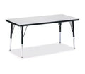 Jonti-Craft Berries Elementary Height Color Edge Rectangle Table (24 x 48) in Black