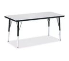 Jonti-Craft Berries Elementary Height Color Edge Rectangle Table (24 x 48) in Black