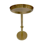 Table d'appoint Royal Hampton de 22 pouces avec base pilier vintage élégante et plateau rond