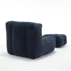 Pouf GDFStudio Toby moderne en velours avec ottoman