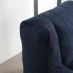 Pouf GDFStudio Toby moderne en velours avec ottoman