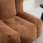 Pouf GDFStudio Toby moderne en velours avec ottoman