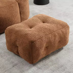 Pouf GDFStudio Toby moderne en velours avec ottoman