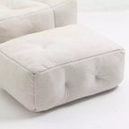 Pouf GDFStudio Toby moderne en velours avec ottoman