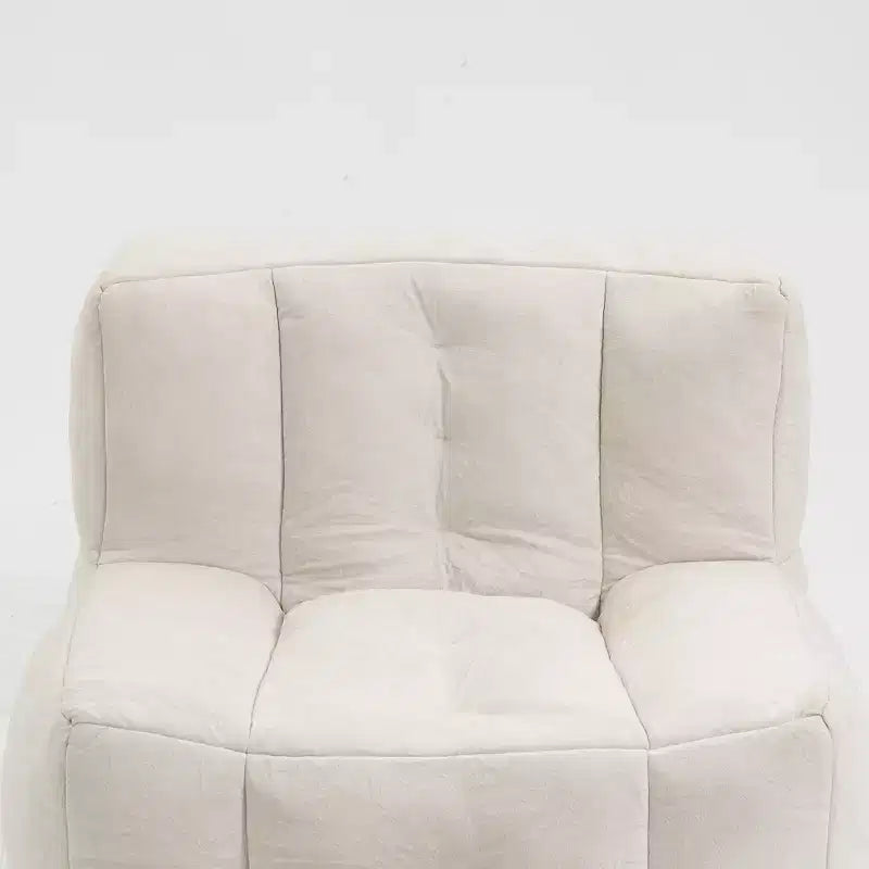 Pouf GDFStudio Toby moderne en velours avec ottoman