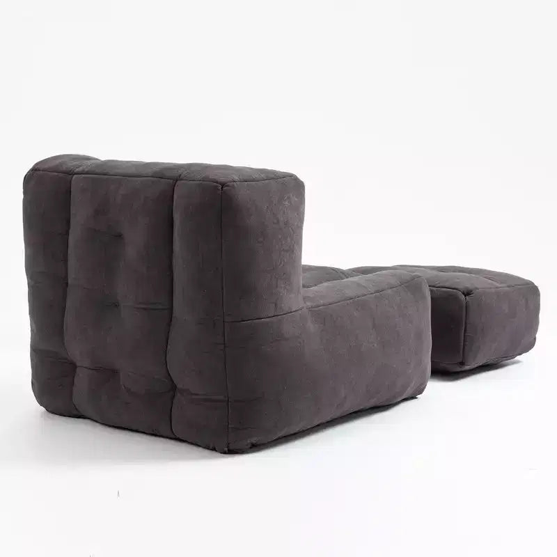 Pouf GDFStudio Toby moderne en velours avec ottoman
