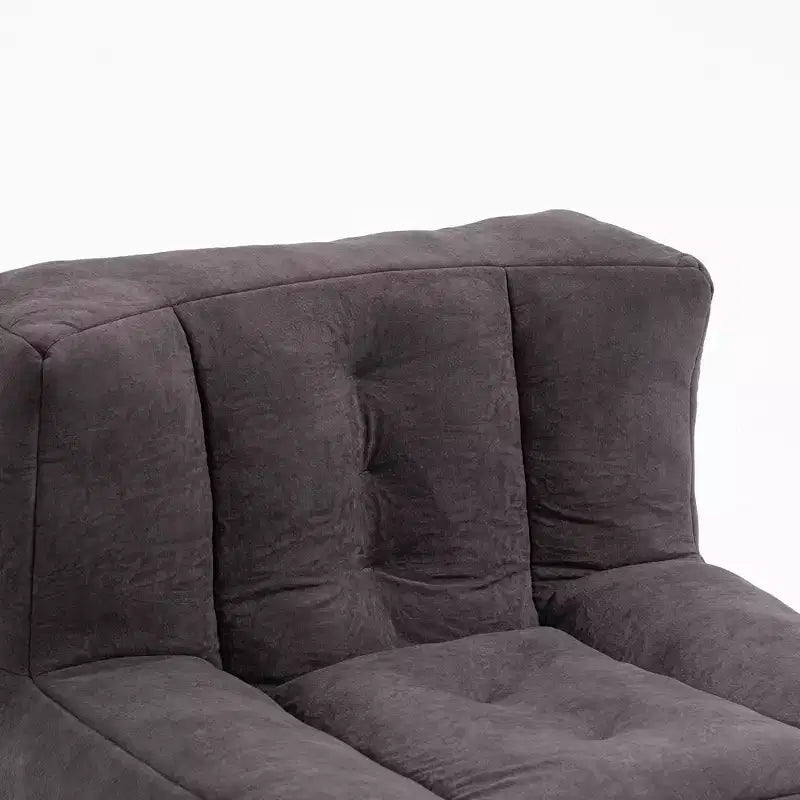 Pouf GDFStudio Toby moderne en velours avec ottoman