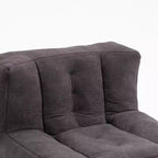 Pouf GDFStudio Toby moderne en velours avec ottoman