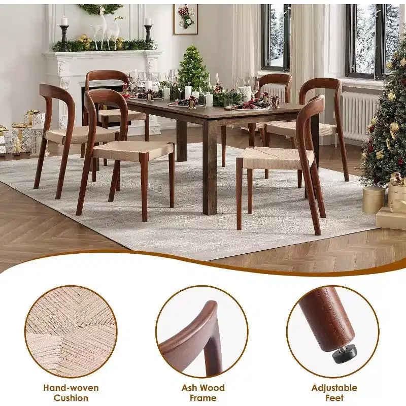 Pexfix Lot de 4 Chaises de Salle à Manger Empilables en Bois