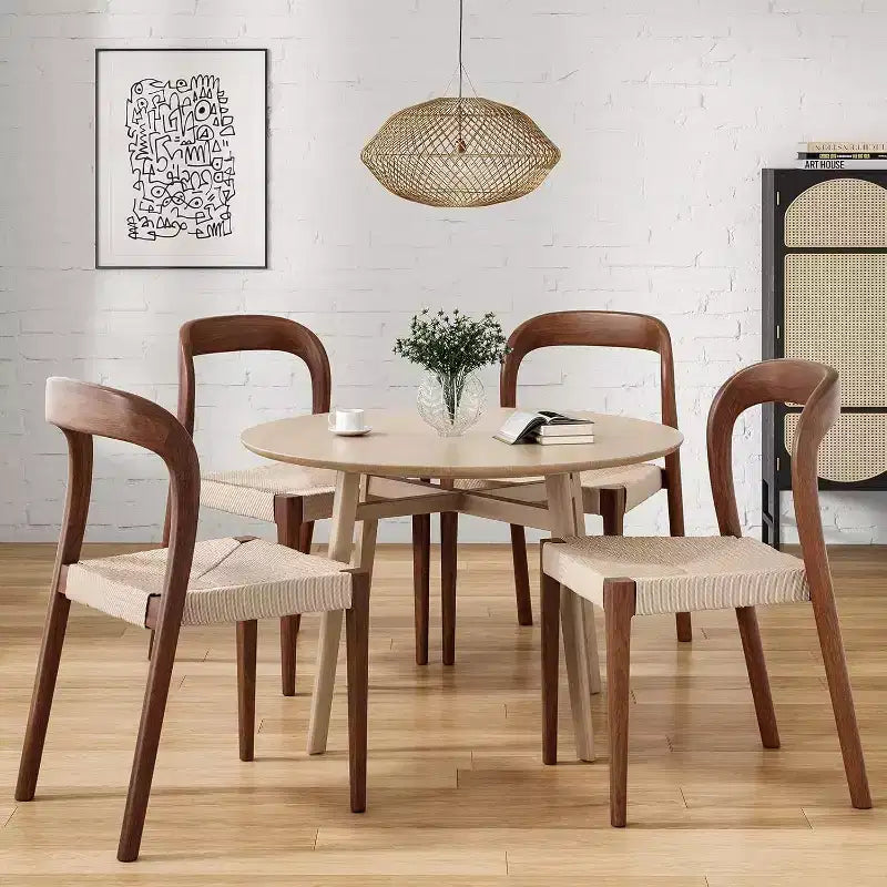 Pexfix Lot de 4 Chaises de Salle à Manger Empilables en Bois