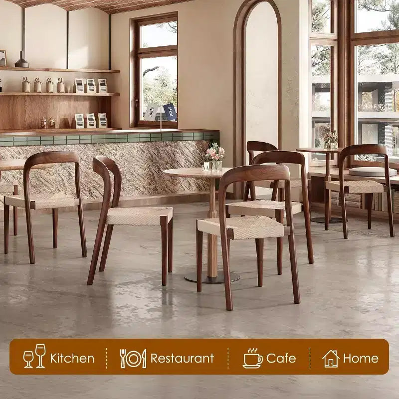 Pexfix Lot de 4 Chaises de Salle à Manger Empilables en Bois