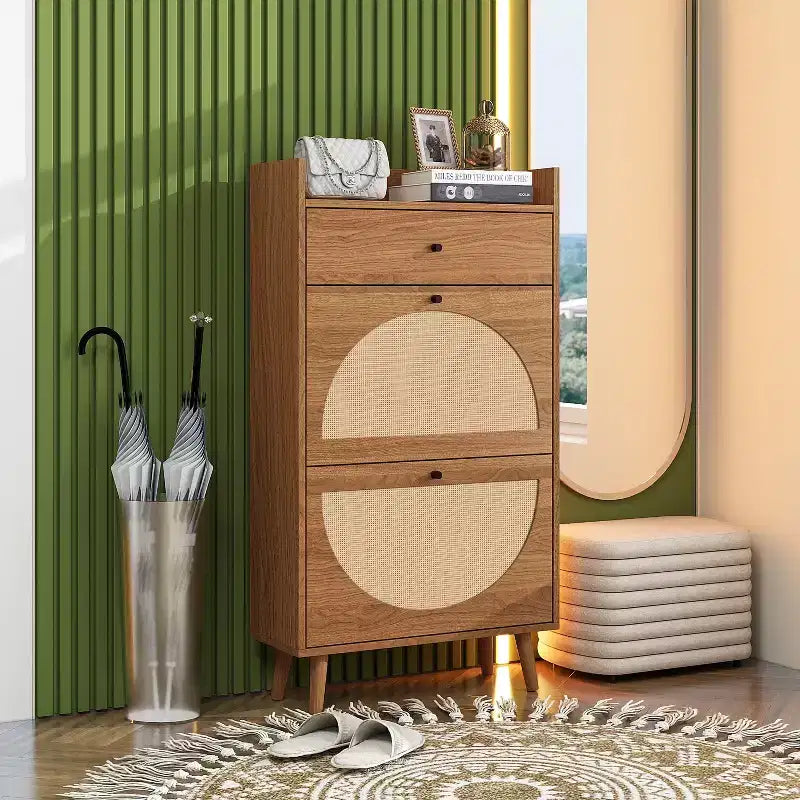 Commode de chambre Okak de style Mid-Century à 5 tiroirs, armoire de rangement d'appoint, commode pour chambre/salon/entrée/bureau