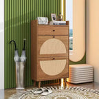 Commode de chambre Okak de style Mid-Century à 5 tiroirs, armoire de rangement d'appoint, commode pour chambre/salon/entrée/bureau