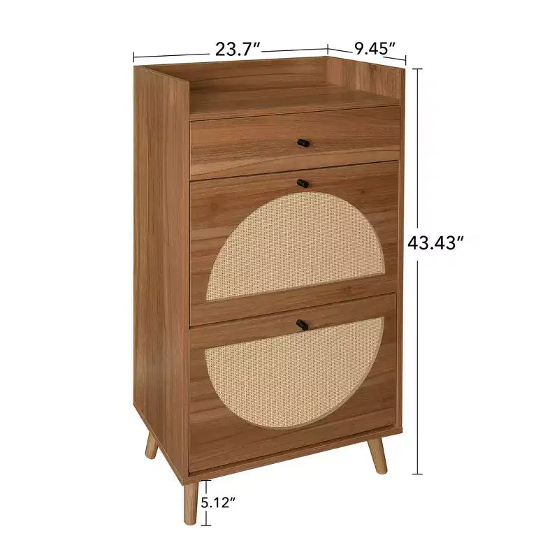 Commode de chambre Okak de style Mid-Century à 5 tiroirs, armoire de rangement d'appoint, commode pour chambre/salon/entrée/bureau