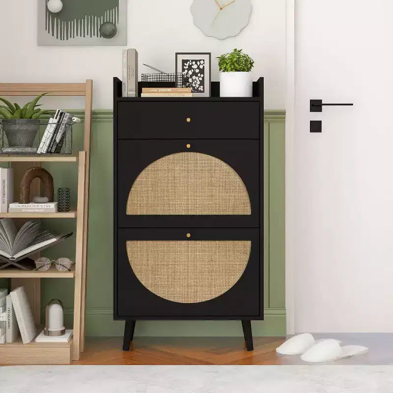 Commode de chambre Okak de style Mid-Century à 5 tiroirs, armoire de rangement d'appoint, commode pour chambre/salon/entrée/bureau