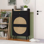 Commode de chambre Okak de style Mid-Century à 5 tiroirs, armoire de rangement d'appoint, commode pour chambre/salon/entrée/bureau