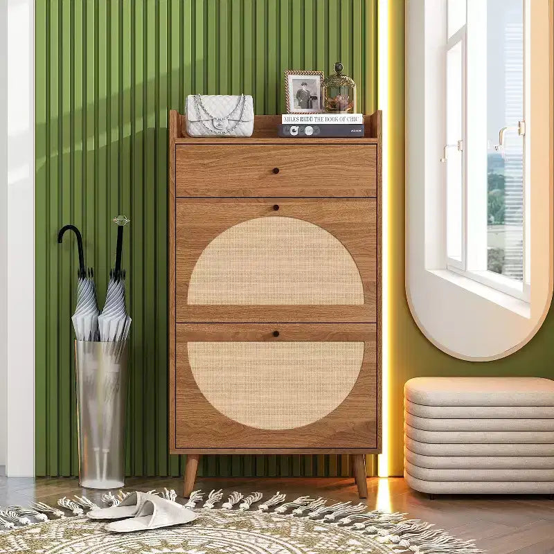 Commode de chambre Okak de style Mid-Century à 5 tiroirs, armoire de rangement d'appoint, commode pour chambre/salon/entrée/bureau