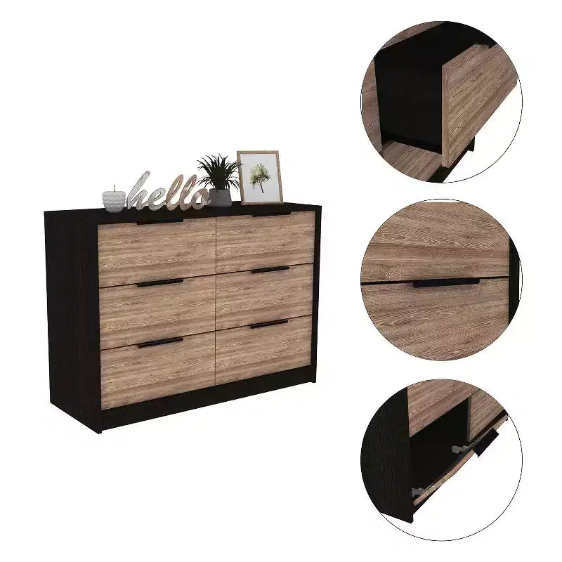 Commode de chambre à 3 tiroirs Okak Modern Design avec pieds épingle en métal, armoire de rangement en bois, commode pour chambre à coucher, entrée