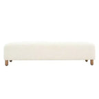 Okak Banc ottoman rembourré confortable avec pieds en bois, repose-pieds rectangulaire extra long pour chambre, entrée, couloir