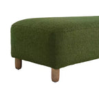 Okak Banc ottoman rembourré confortable avec pieds en bois, repose-pieds rectangulaire extra long pour chambre, entrée, couloir