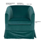 Fauteuil pivotant moderne Okak 27.36 avec accoudoirs, base épaisse, fauteuil confortable pour salon et chambre