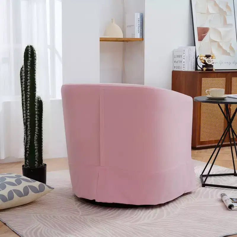 Fauteuil pivotant moderne Okak 27.36 avec accoudoirs, base épaisse, fauteuil confortable pour salon et chambre