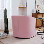 Fauteuil pivotant moderne Okak 27.36 avec accoudoirs, base épaisse, fauteuil confortable pour salon et chambre