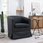 Fauteuil pivotant moderne Okak 27.36 avec accoudoirs, base épaisse, fauteuil confortable pour salon et chambre