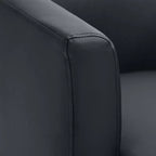 Fauteuil pivotant moderne Okak 27.36 avec accoudoirs, base épaisse, fauteuil confortable pour salon et chambre