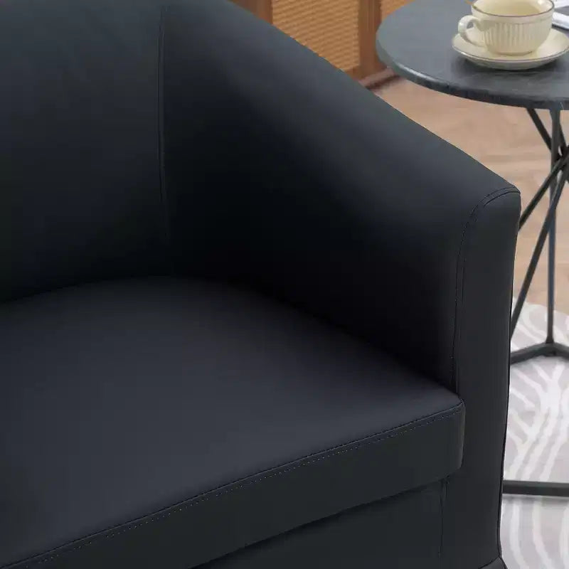 Fauteuil pivotant moderne Okak 27.36 avec accoudoirs, base épaisse, fauteuil confortable pour salon et chambre