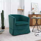 Fauteuil pivotant moderne Okak 27.36 avec accoudoirs, base épaisse, fauteuil confortable pour salon et chambre