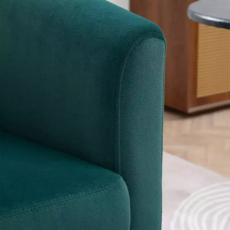 Fauteuil pivotant moderne Okak 27.36 avec accoudoirs, base épaisse, fauteuil confortable pour salon et chambre