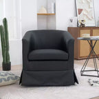 Fauteuil pivotant moderne Okak 27.36 avec accoudoirs, base épaisse, fauteuil confortable pour salon et chambre