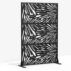 MAYEERTY 72x47 Écran d'intimité extérieur noir, lot de 3 séparateurs pliants naturels pour la cour et le jardin