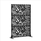 MAYEERTY 72x47 Écran d'intimité extérieur noir, lot de 3 séparateurs pliants naturels pour la cour et le jardin