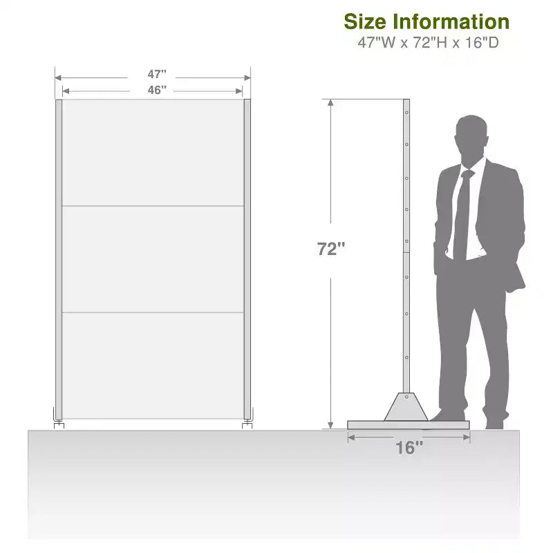MAYEERTY 72x47 Écran d'intimité extérieur noir, lot de 3 séparateurs pliants naturels pour la cour et le jardin