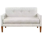 Okak Comfy Chenille Sofa with Tufted Backrest, Solid Wood Legs Modern Loveseat Couch Upholstery Pocket for Apartments,living Room,Study