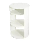 Table d'appoint ronde moderne à 3 niveaux Christopher Knight Home Alaric avec porte coulissante